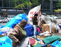 Occupy Wall Street protesters at Zuccotti Park